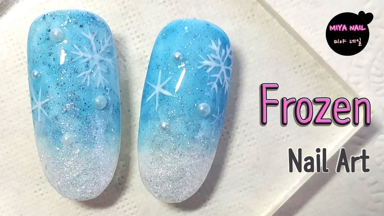 Frozen Nail Art (with Snowflakes) Tutorial