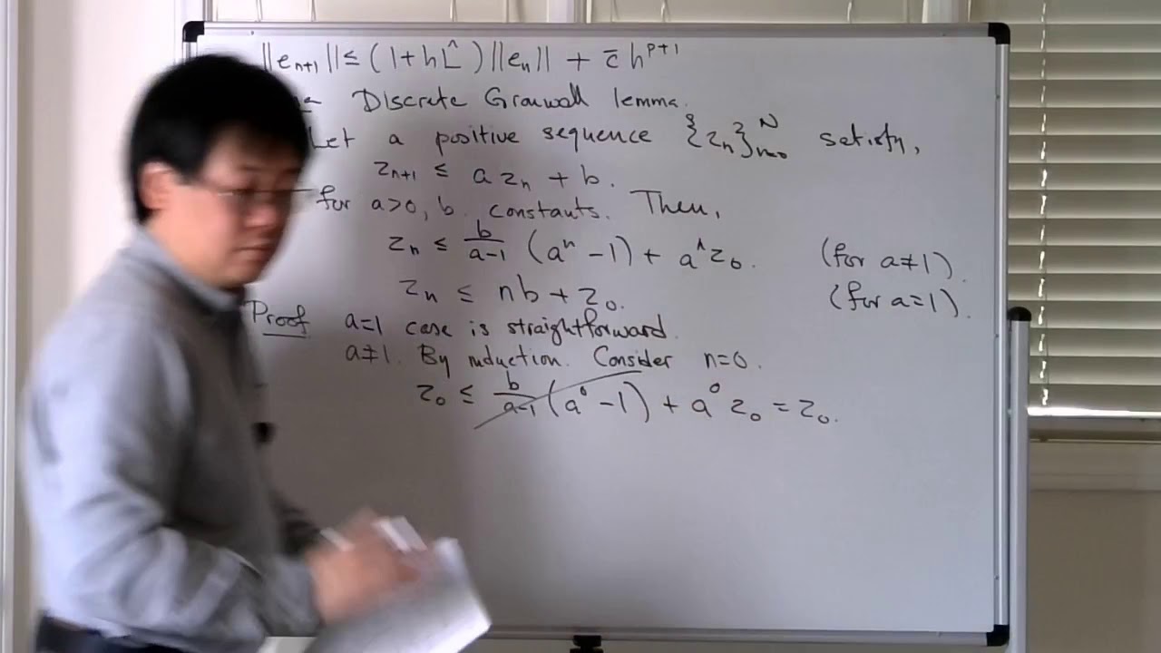 Convergence of generalized one-step method - Part 2 - Discrete Gronwall
