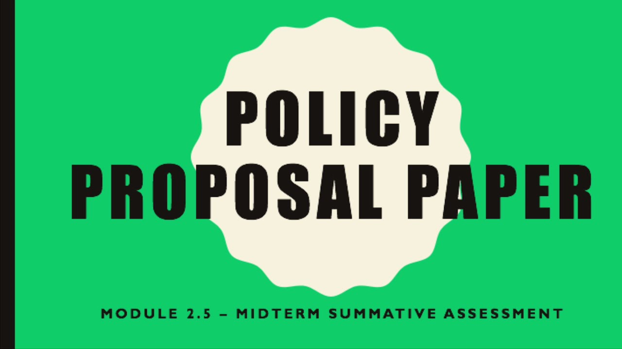 Policy Proposal Paper