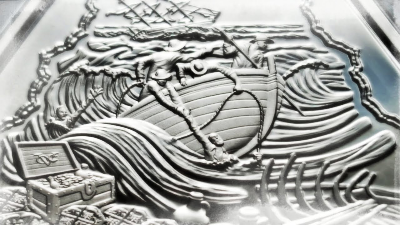 2020 Australian Shipwreck Series Vergulde Draeck 1oz Silver BU Coin