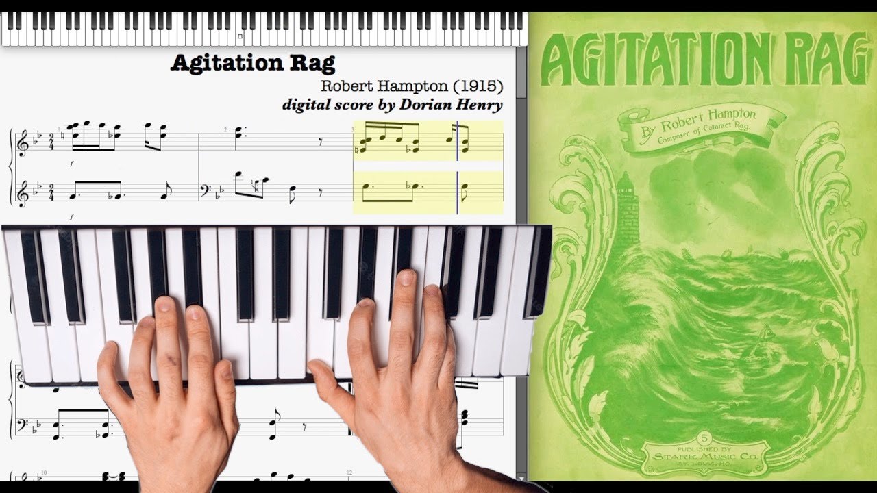 Agitation Rag by Robert Hampton (1915, Ragtime piano)