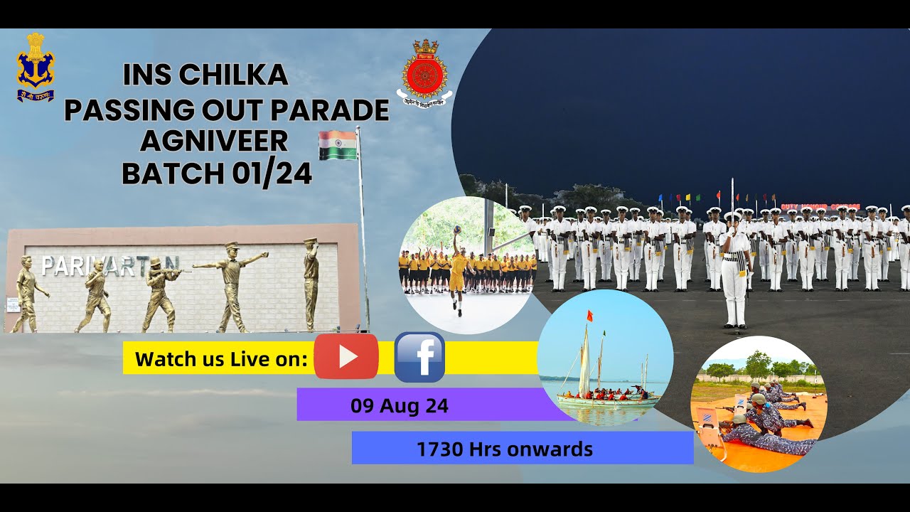 INS CHILKA PASSING OUT PARADE OF AGNIVEER BATCH 01/24