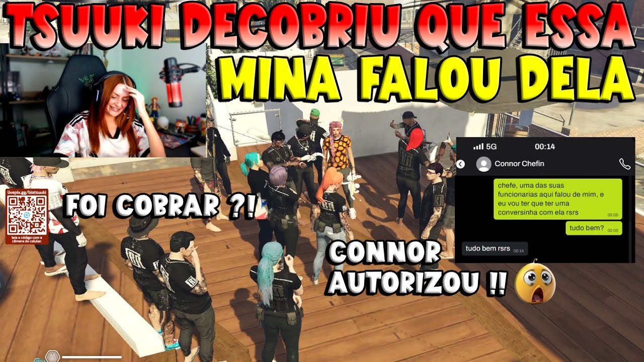 TSUUKI DESCOBRIU QUE ESSA MINA FALOU DELA E FOI COBRAR ? CONNOR AUTORIZOU ! - KOGA GTA RP CLIPS