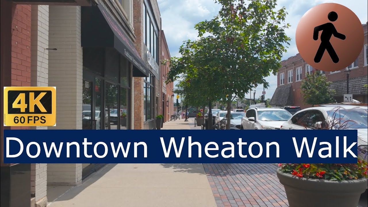 Downtown Wheaton, IL Walk (4K) | VirtualWalk