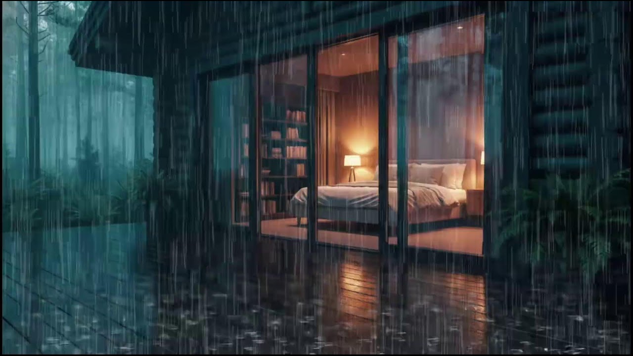 Soft Night Rain at a Cozy Forest Cabin | Deep Rain Sounds to Calm the Mind and Sleep Well