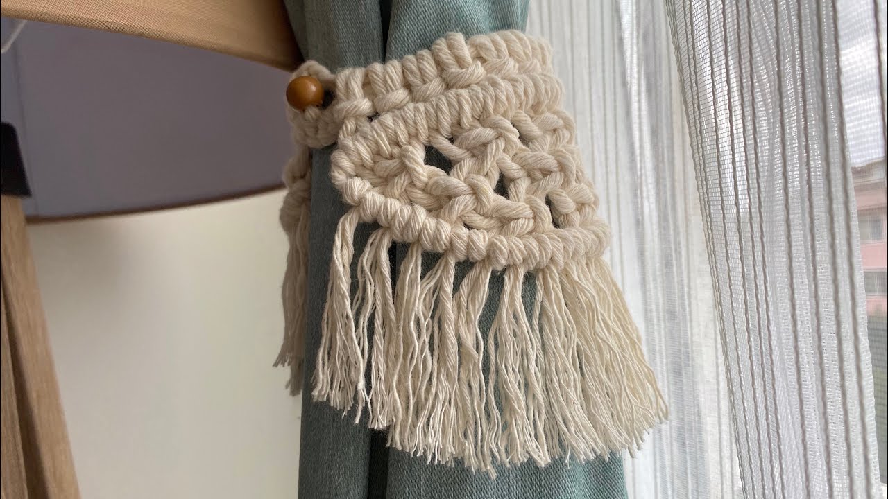 MAKROME PERDE TUTACAĞI | DIY Macrame Curtain Holder
