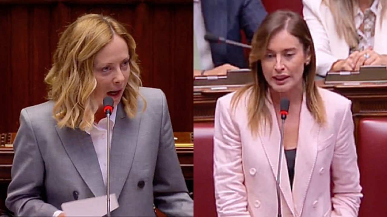 GIORGIA MELONI RISPONDE A MARIA ELANA BOSCHI DURANTE IL PREMIER TIME ALLA CAMERA DEI DEPUTATI