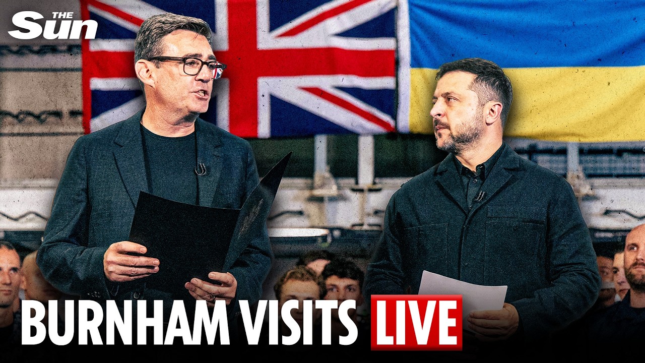 LIVE: Zelensky hosts Andy Burnham for Ukraine's Independence Day