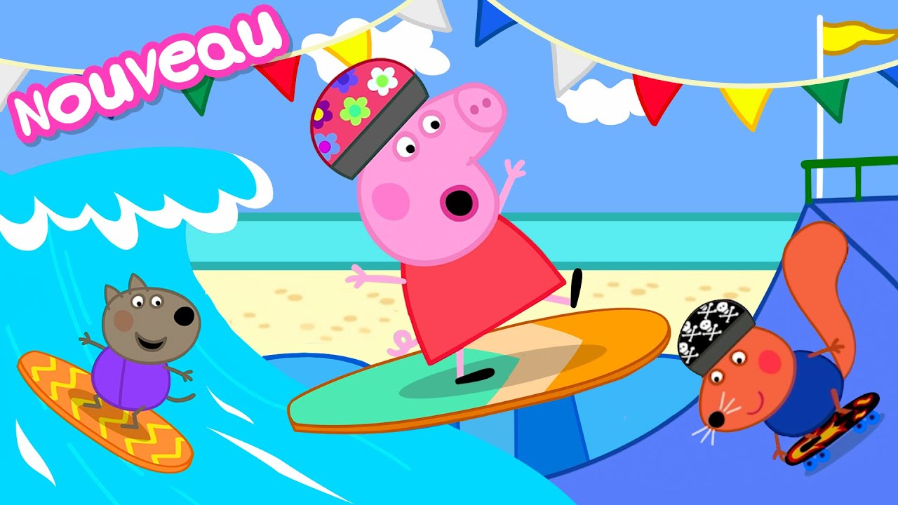 Les histoires de Peppa Pig | Compétition de Surf et de Skateboard | Épisodes de Peppa Pig |