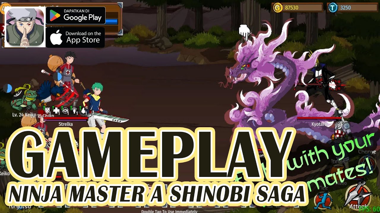 NINJA MASTER: A SHINOBI SAGA GAMEPLAY - NINJA SAGA GAME 2023 | GACHAMAN GAMEPLAY