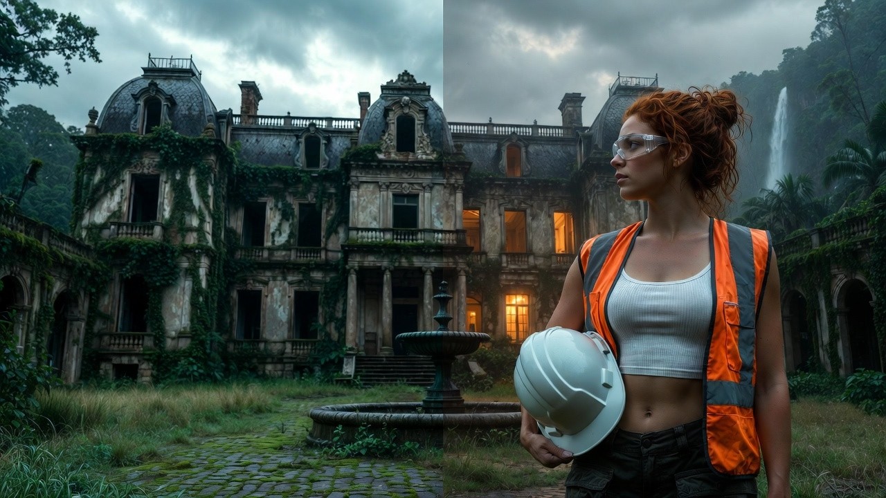 I Found an Abandoned Watchtower and turned it into a Modern Luxury House (ASMR)