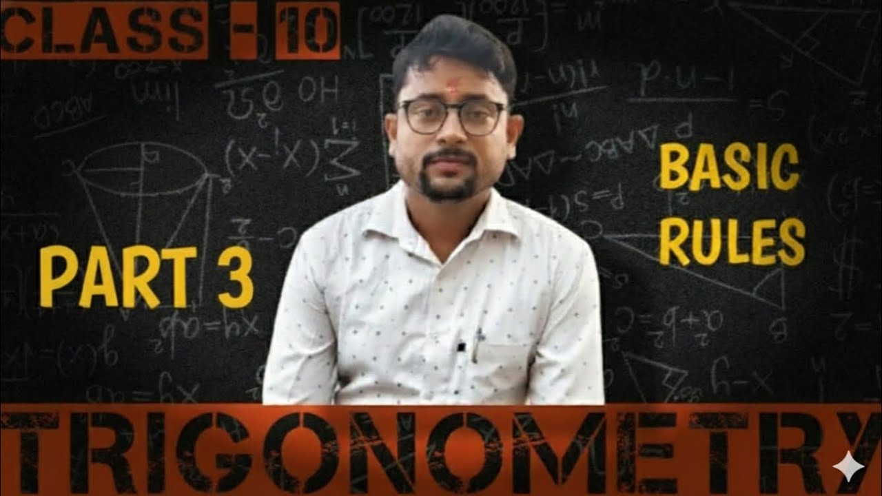 CLASS 10TH: CBSE BOARD: TRIGONOMETRY RATIO PART 3 BY SINGHAM SIR 