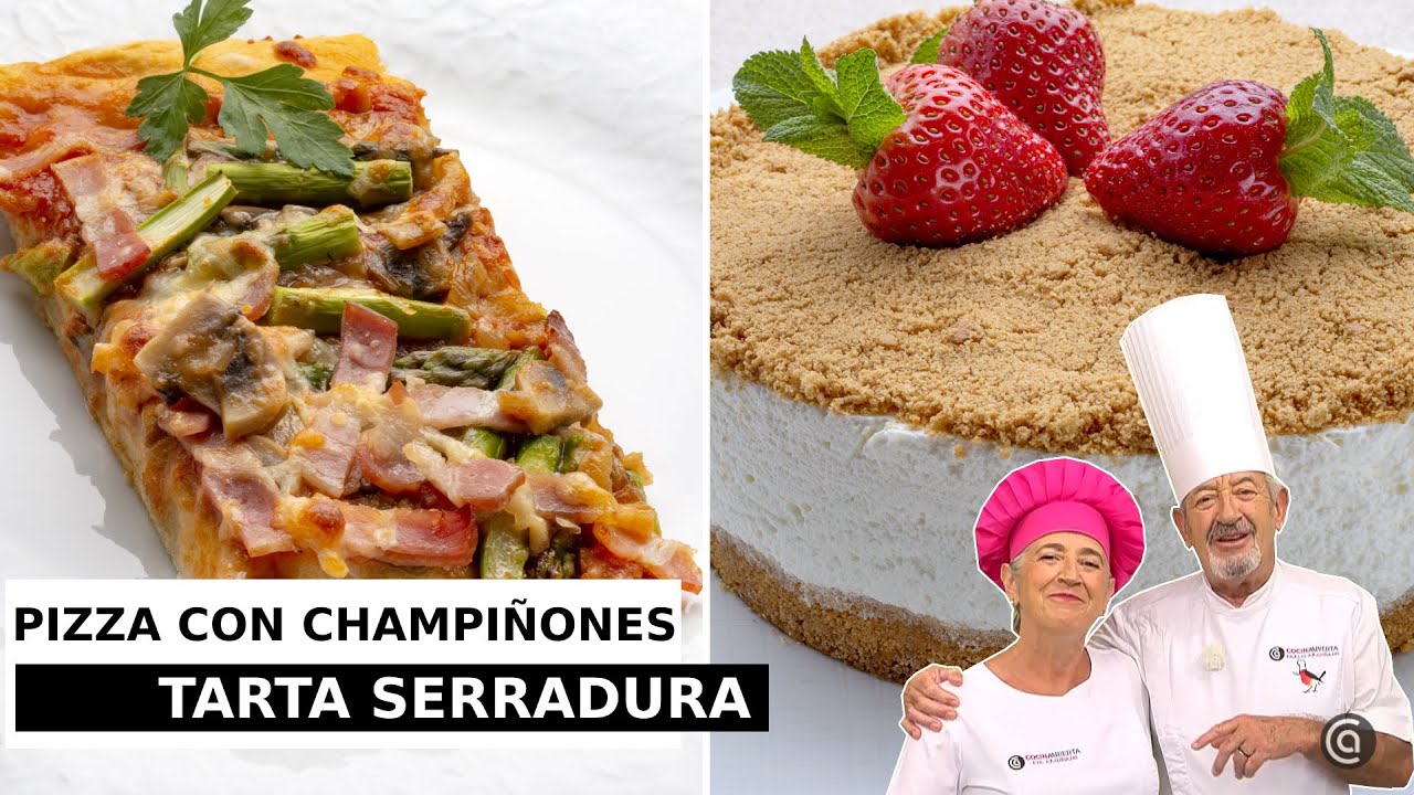 PIZZA de champiñones y panceta - TARTA Serradura // Eva y Karlos Arguiñano
