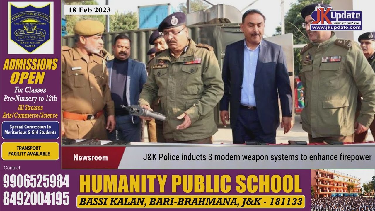 J&K Police inducts 3 modern weapon systems to enhance firepower