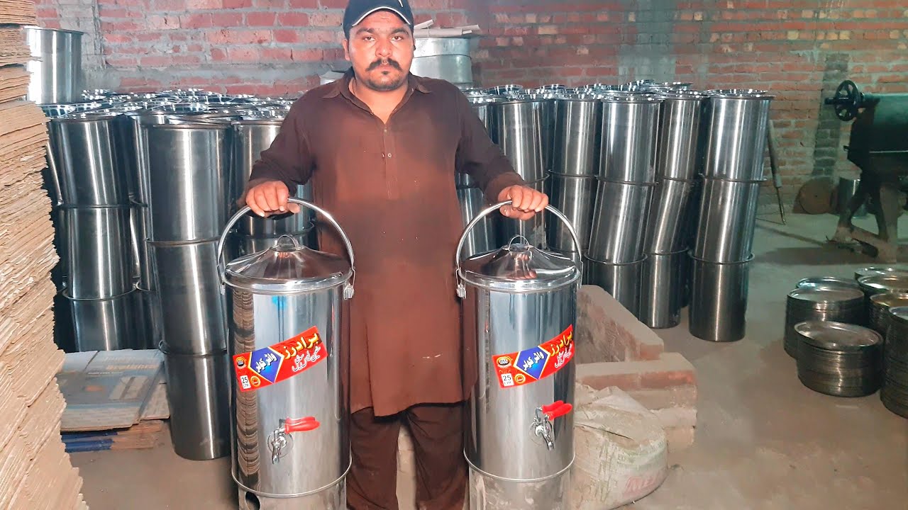 stainless steel water cooler  making prosess | Production of Stainless Steel Utensils