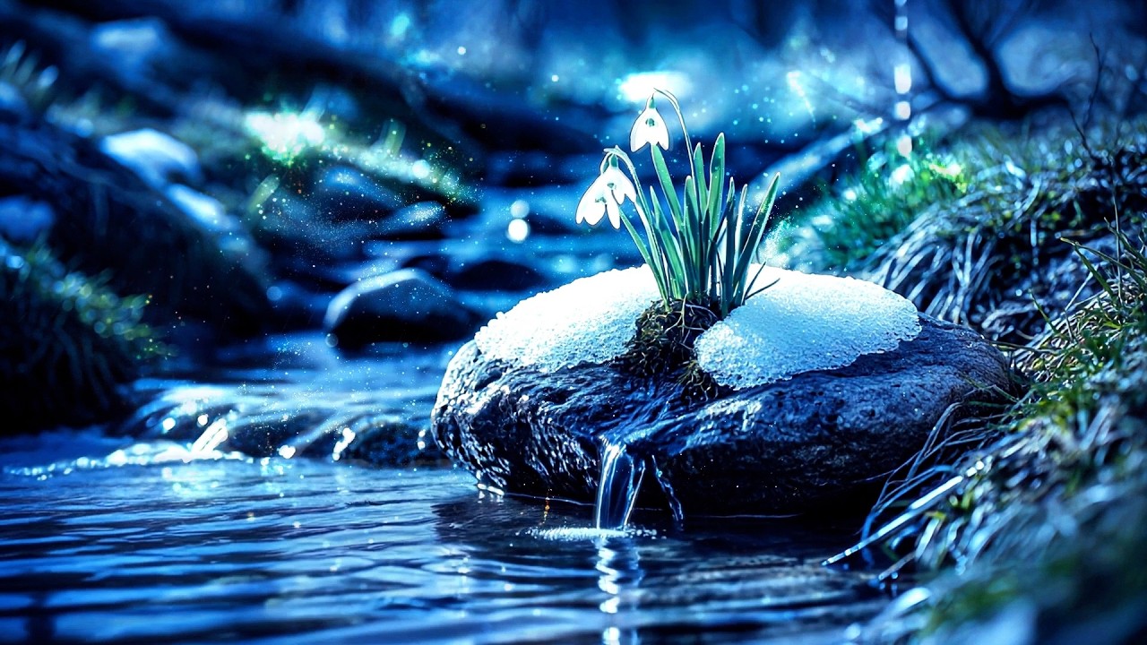 Snowdrop Dreams 🌸 Deep Sleep Music with Gentle Water & Spring Awakening