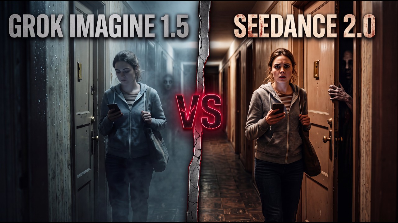 Grok Imagine 1.5 vs Seedance 2.0: AI Horror Video Challenge (Same Prompts, Different Results)