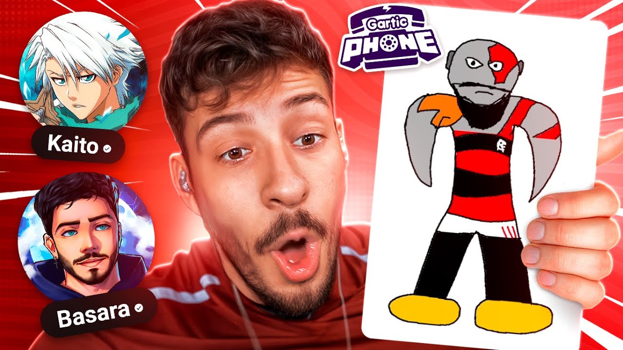 CHAMEI CANTORES GEEK PRA DESENHAR NO GARTIC PHONE! (ft. @KaitoOFC  e @BasaraMusic )