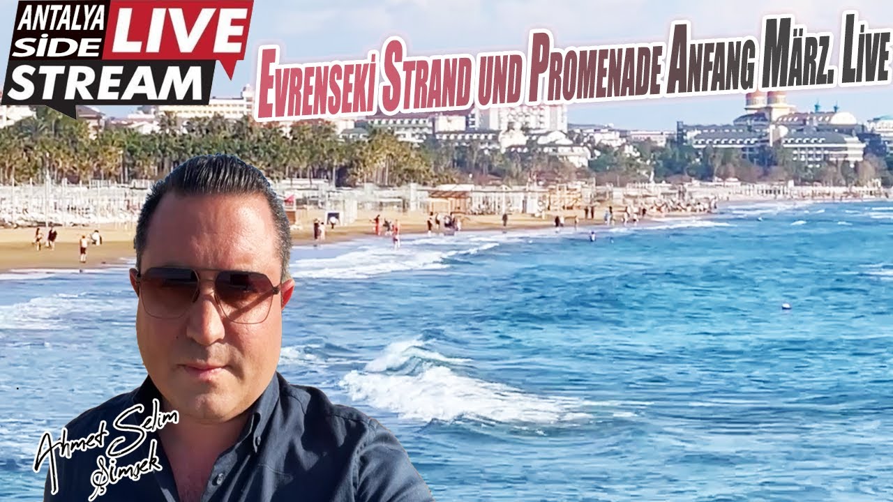 Evrenseki Strand und Promenade Anfang März. Live
