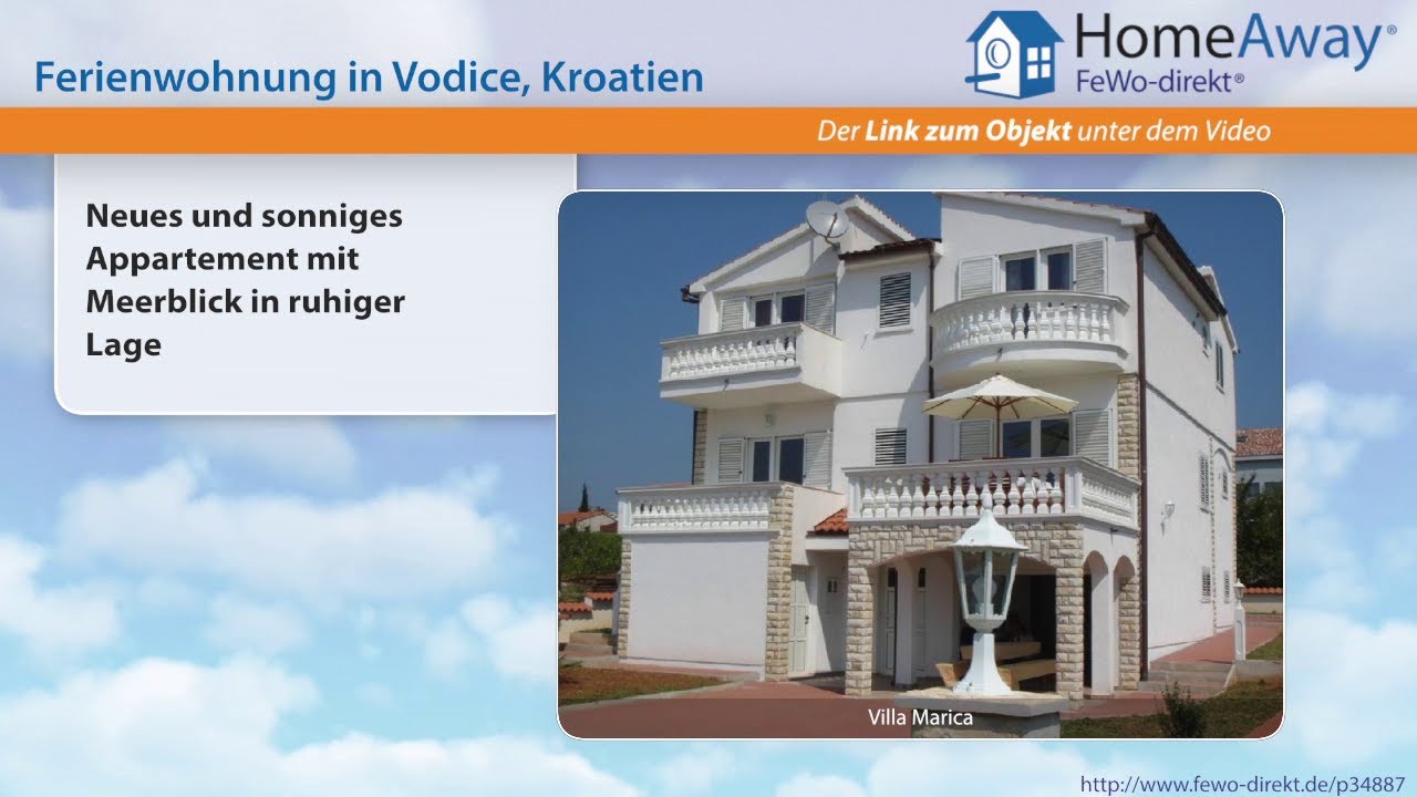 Dalmatien: Neues und sonniges Appartement mit Meerblick in ruhiger Lage - FeWo-direkt.de Video
