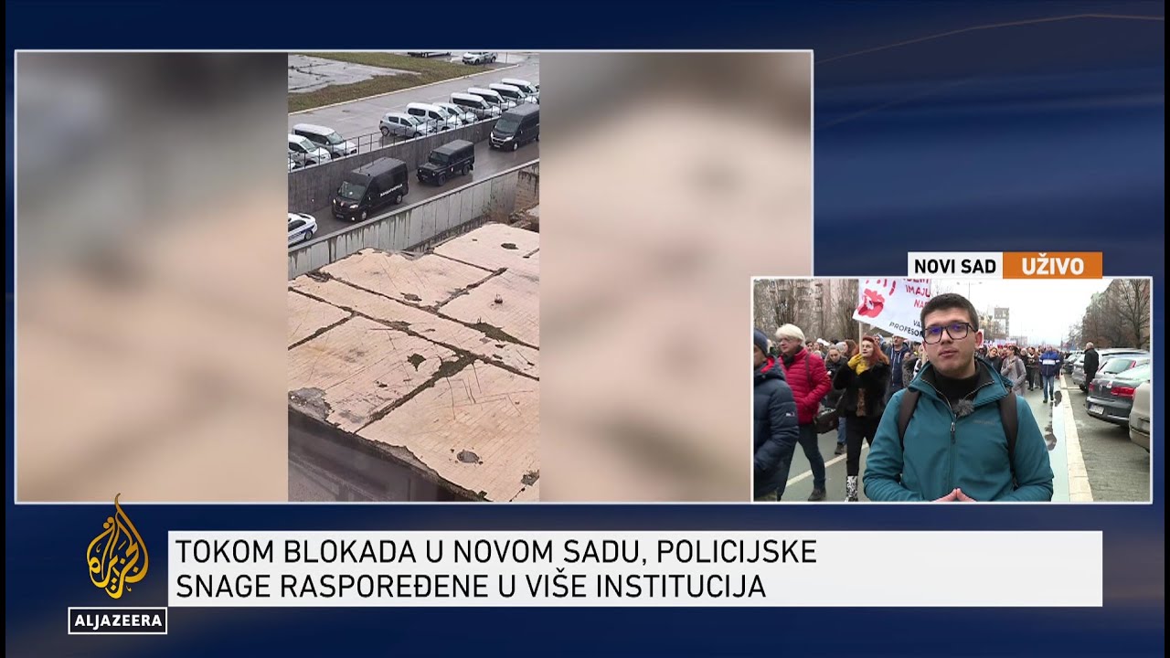 Jake policijske snage ispred novosadskih institucija