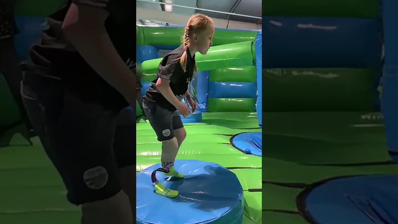 Carys Jumping at Innoflate #amputee #findingyourfeet