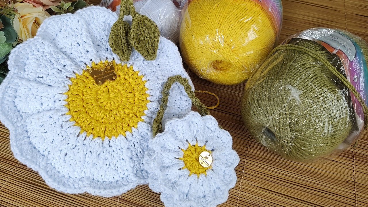 Bolsa flor Margarida / Moda / Bag #crochet #tutorialdecroche #bag