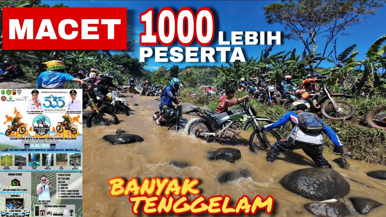 Event Jalur SAE Argapura Majalengka, Sungai Lebar Tapi Macet, Banyak Terjebak Diisini Termasuk Saya