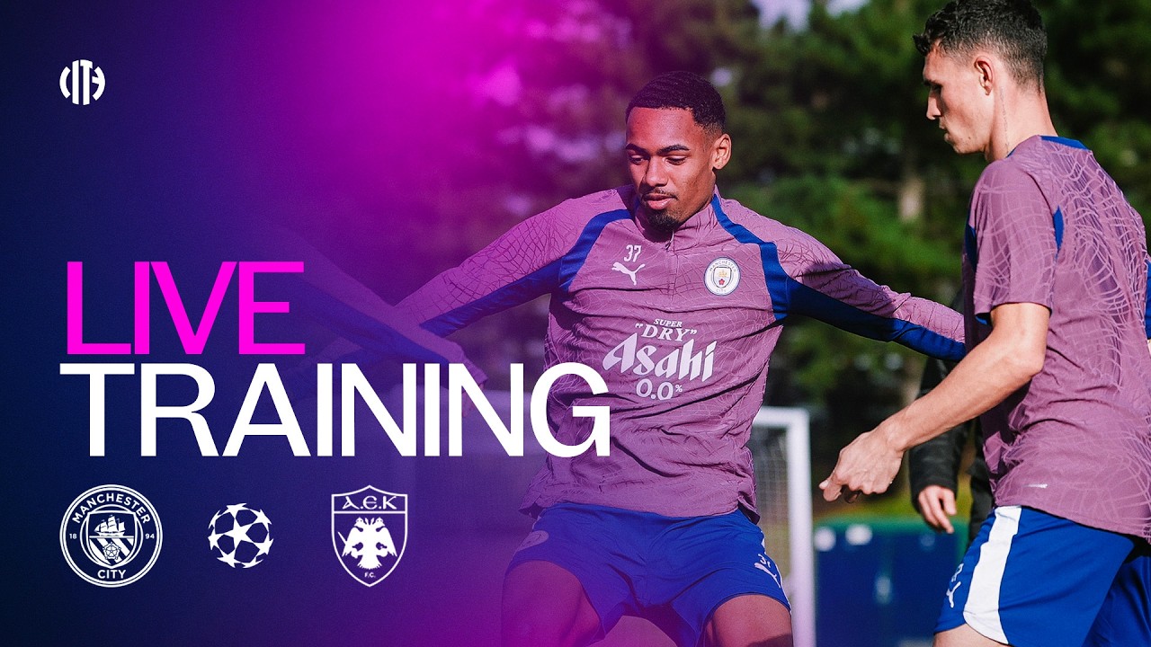 LIVE TRAINING! | Man City v AEK Athens | Champions League