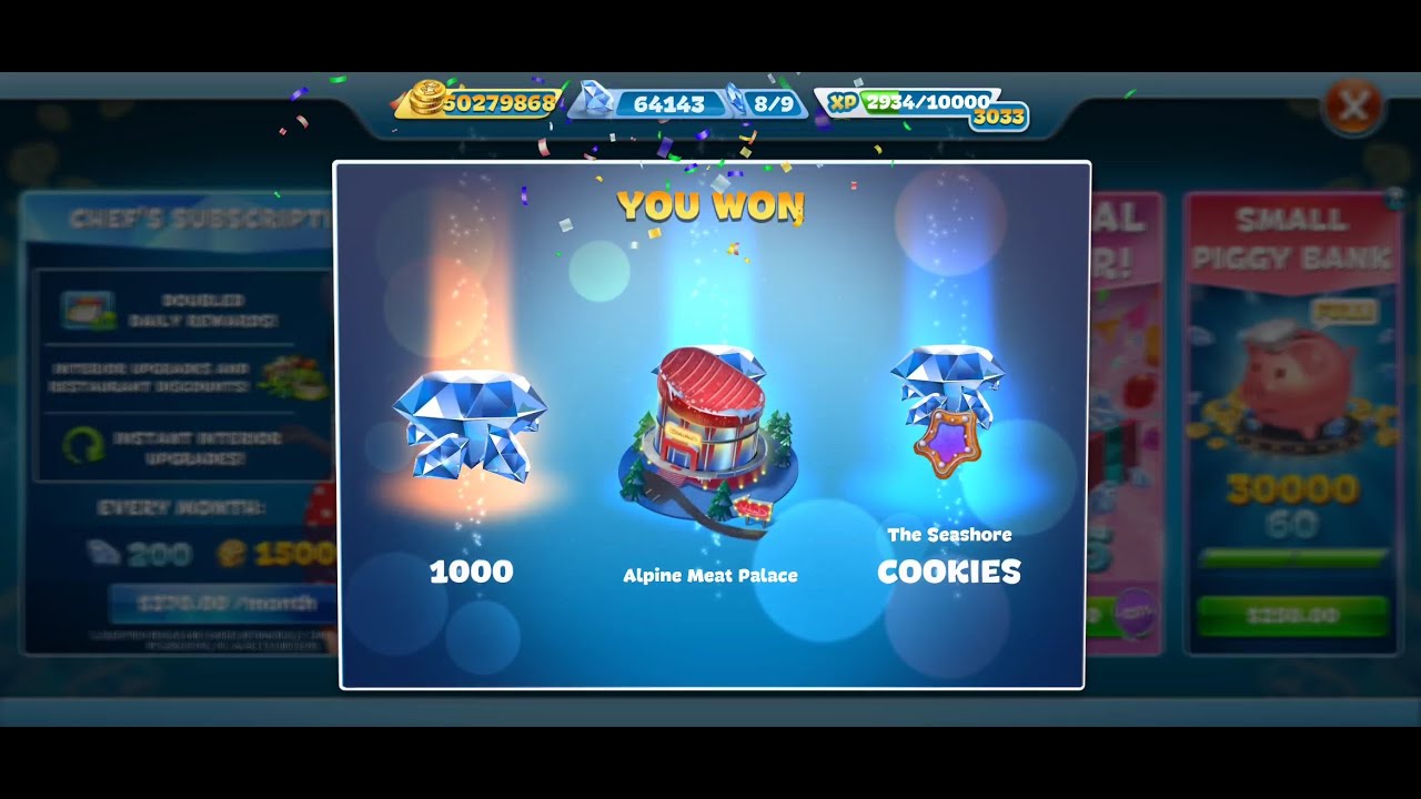 Cooking Fever - FREE GIFT  for COOKING FEVER BIRTHDAY! Double 1000 GEMS!!! 20250912