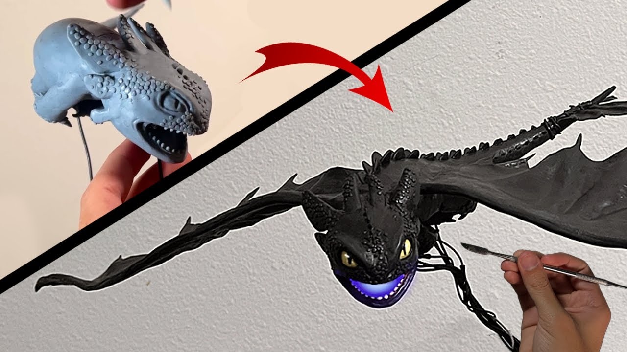 Sculpting Toothless | How to Train Your Dragon