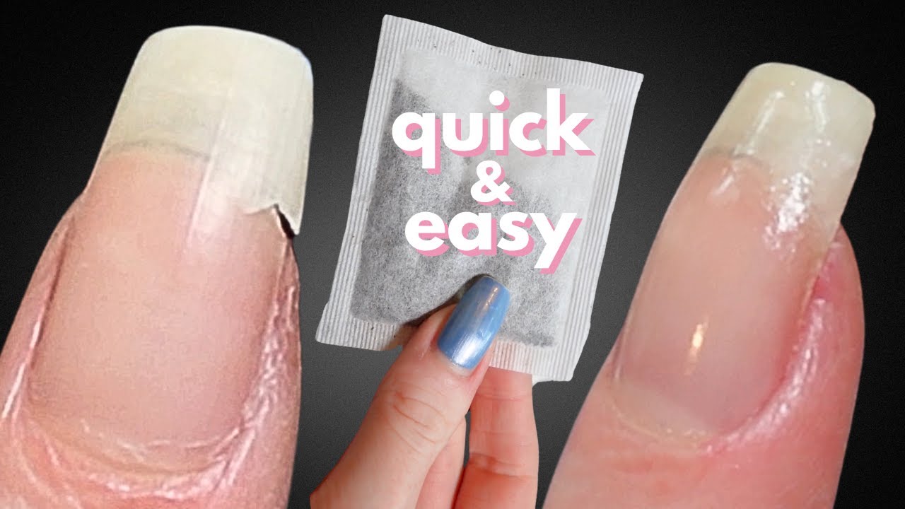 How to fix a broken nail with a tea bag.