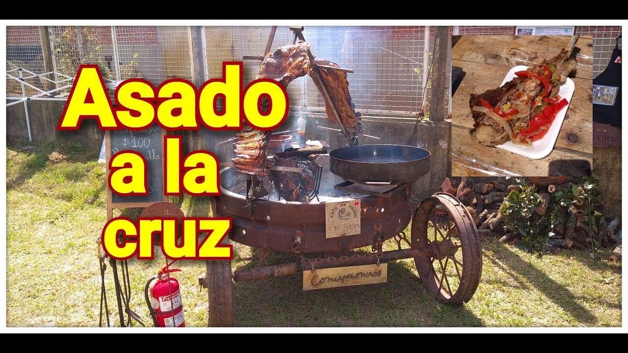 Asado a la cruz, probando el fogonero !!( Roasted on the cross)#locosxelasado