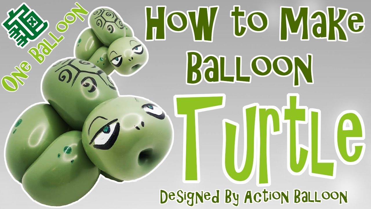 How to make One Balloon Turtle for Beginners #turtle #balloontutorial  #balloonanimals  #氣球教學