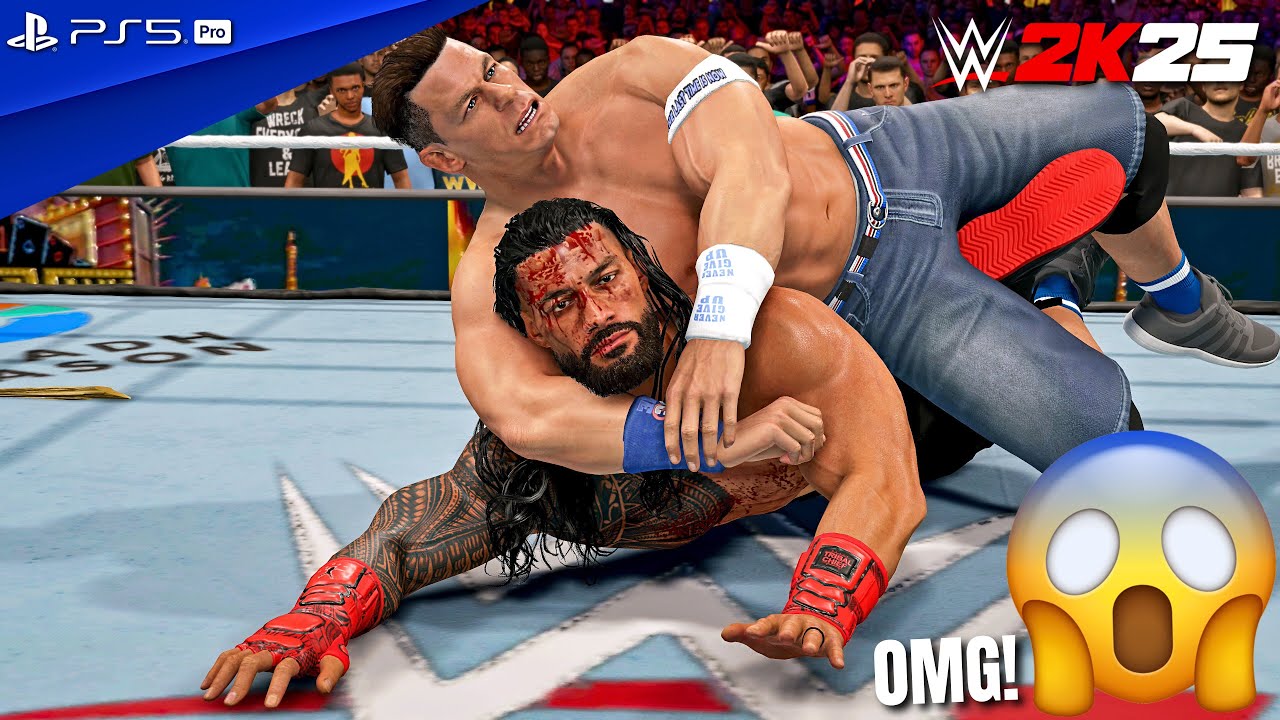 WWE 2K25 - John Cena vs. Roman Reigns (c) - Submission Match at WrestleMania 41 | PS5 Pro [4K60]