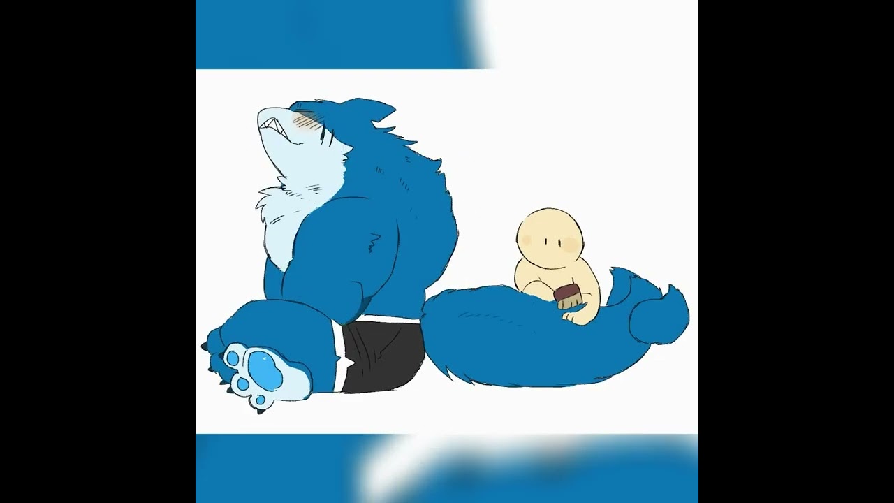 Cute gay animation furry shark pet 😍😅