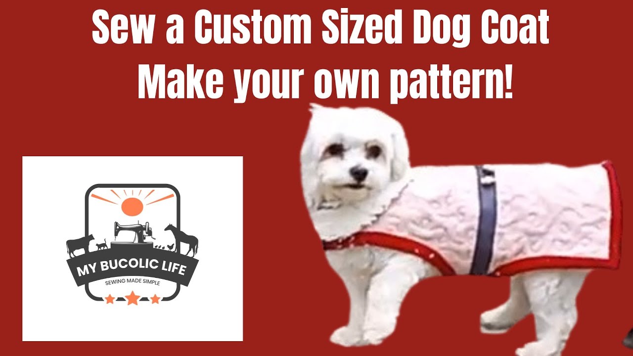 Sew a custom sized dog jacket with an easy DIY Pattern