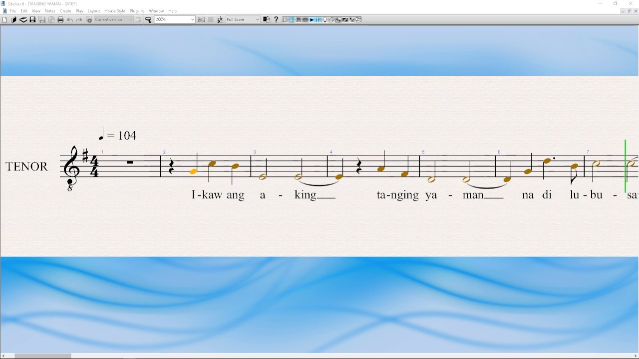 Tanging Yaman – TENOR