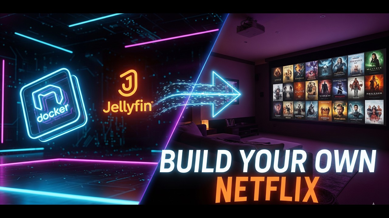 Build Your Own Netflix at Home 🔥 Jellyfin + Radarr + Docker (Complete Media Server Guide)