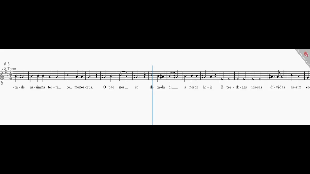 PAI NOSSO - PARTITURA E PIANO (2o TENOR)