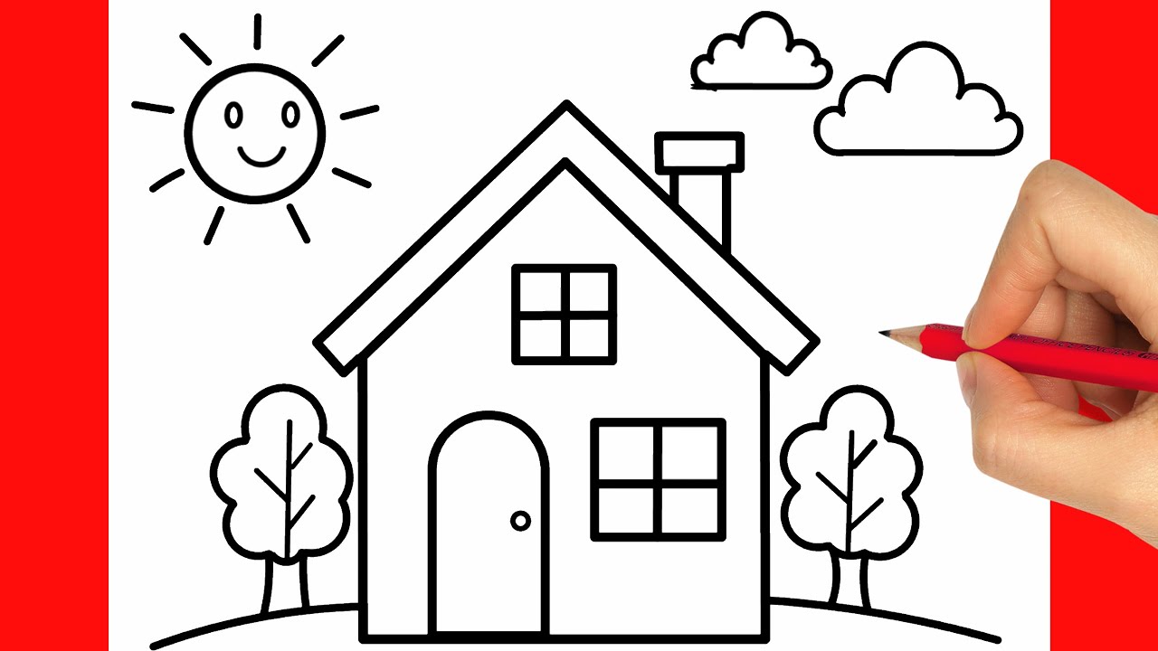 COMO DESENHAR UMA CASA FACIL