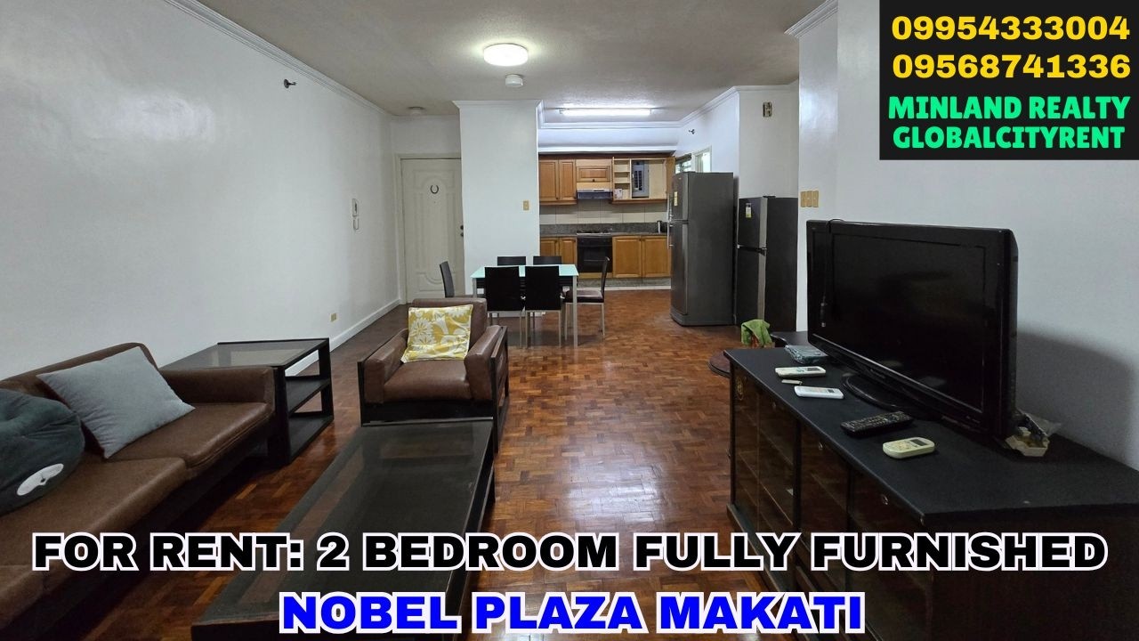 Spacious 2 Bedroom 2BR Unit for Rent in Nobel Plaza, Valero Makati near RCBC Plaza, PBCOM Makati Med