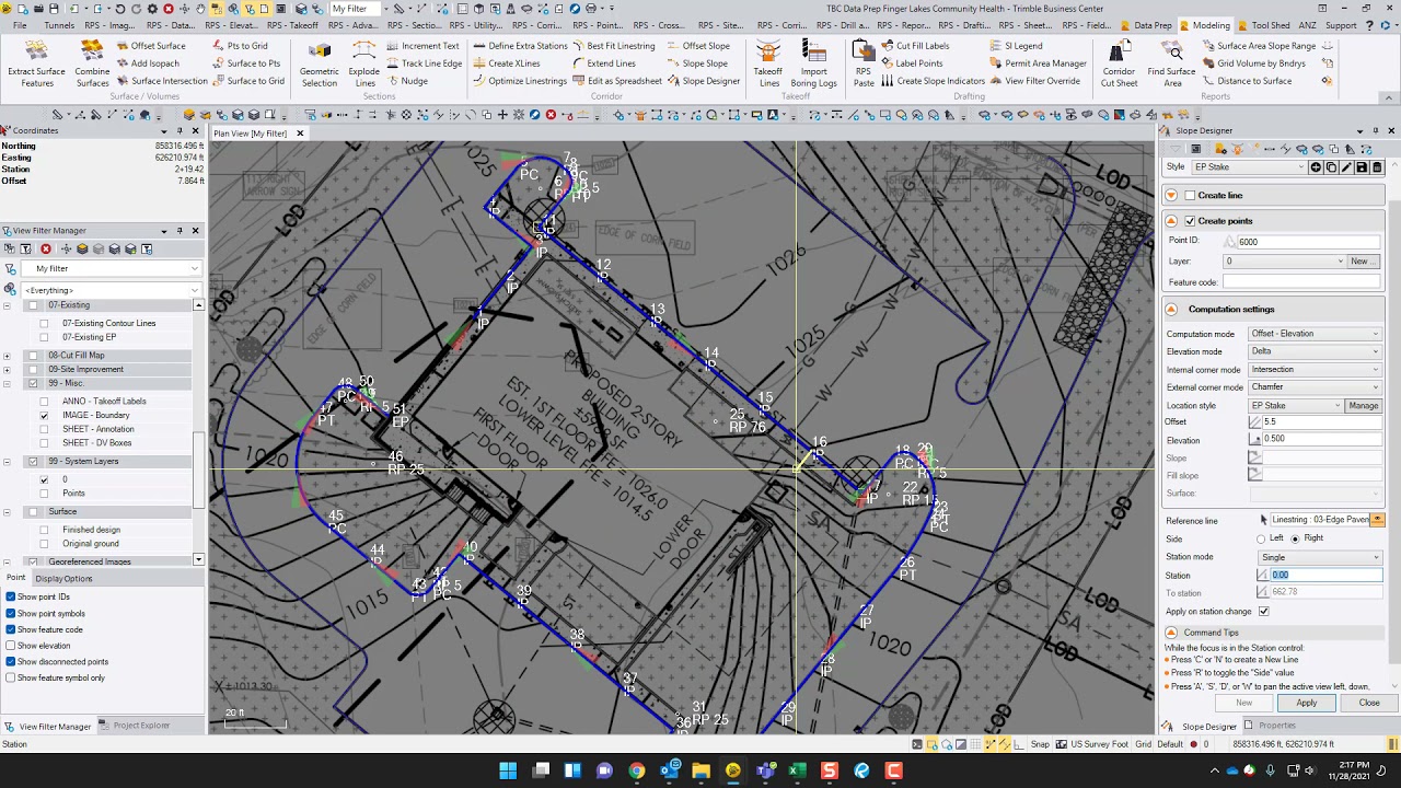 Creating Stakeout Points - Point Creator - Trimble Business Center Rockpile Solutions