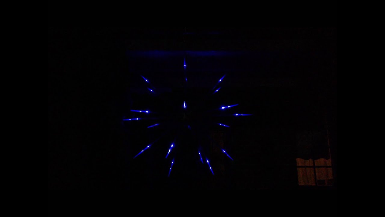 LED Flashing Meteor Star Christmas Light: Blue