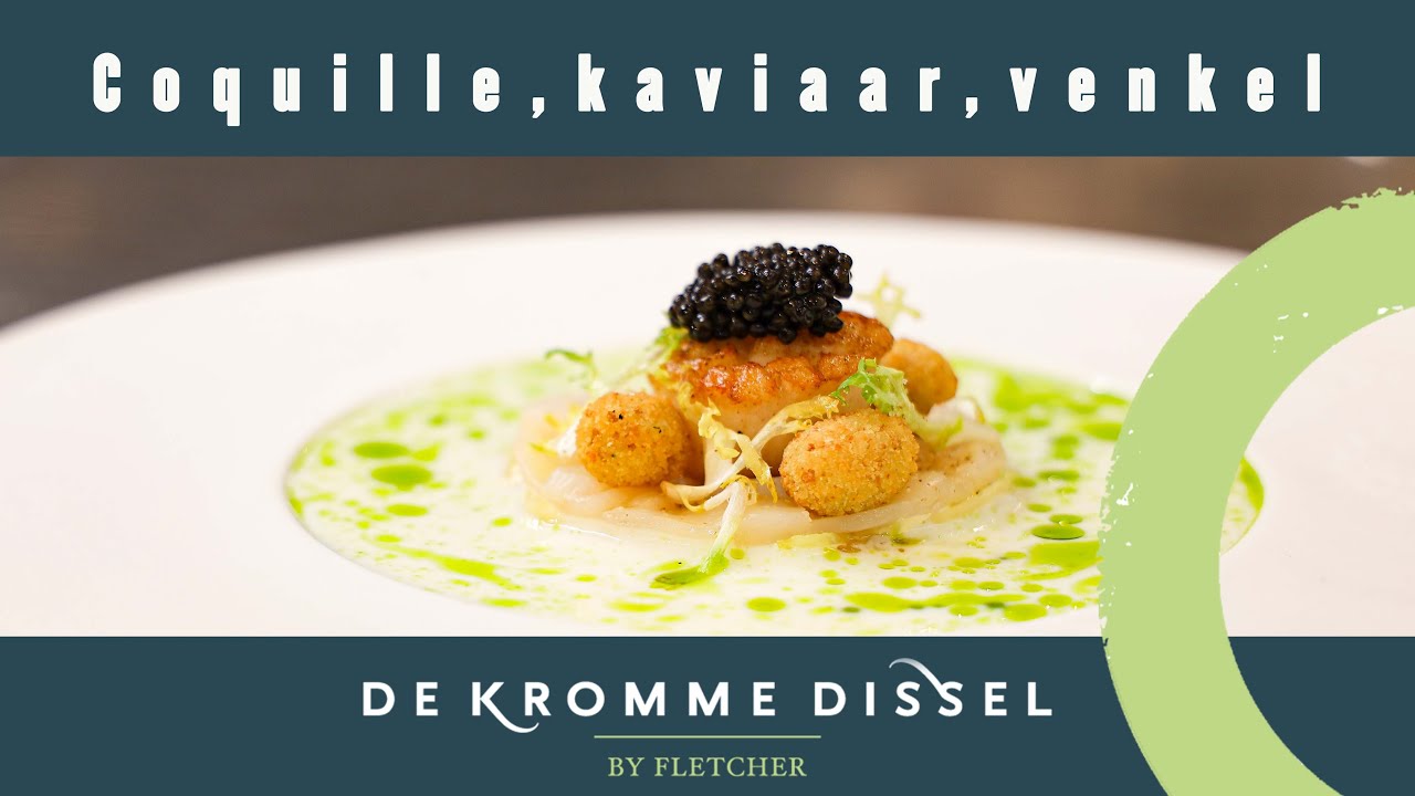 Coquille met venkel en kaviaar