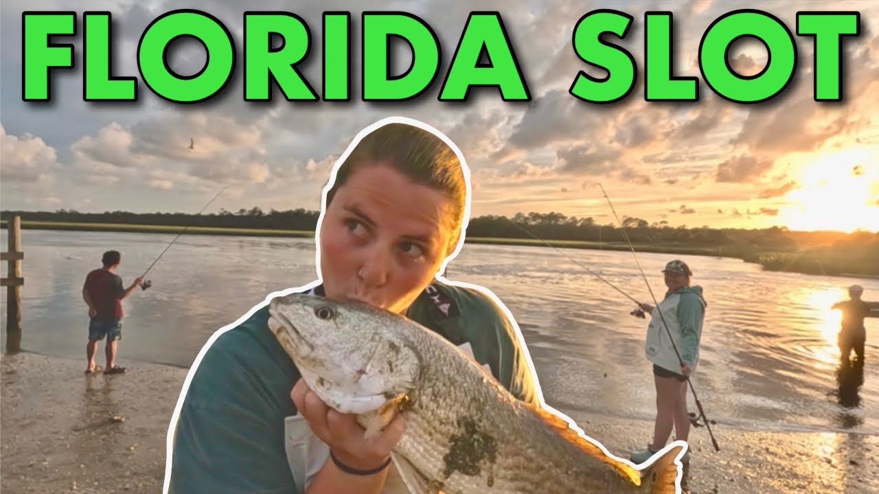 FISHING for slot FLORIDA RED DRUM // Florida Fishing | Jadeeladie