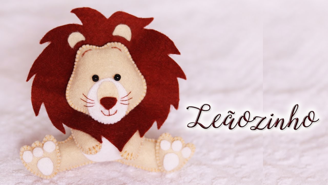 Artesanato passo a passo: leãozinhão de feltro (DIY felt)
