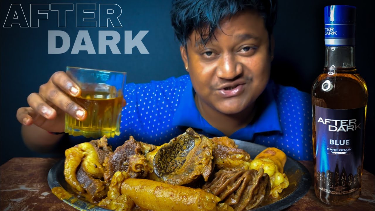 1.5 KG MUTTON CHUSTA NALLI MUKBANG AND RECIPE WITH AFTER DARK