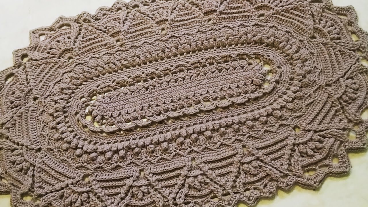 crochet home rug #39 oval pattern/how to crochet mandala
