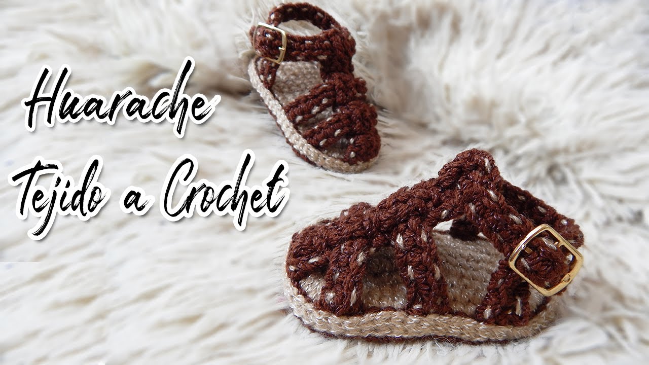 Huarache TEJIDO A CROCHET sandalias para bebe PASO A PASO